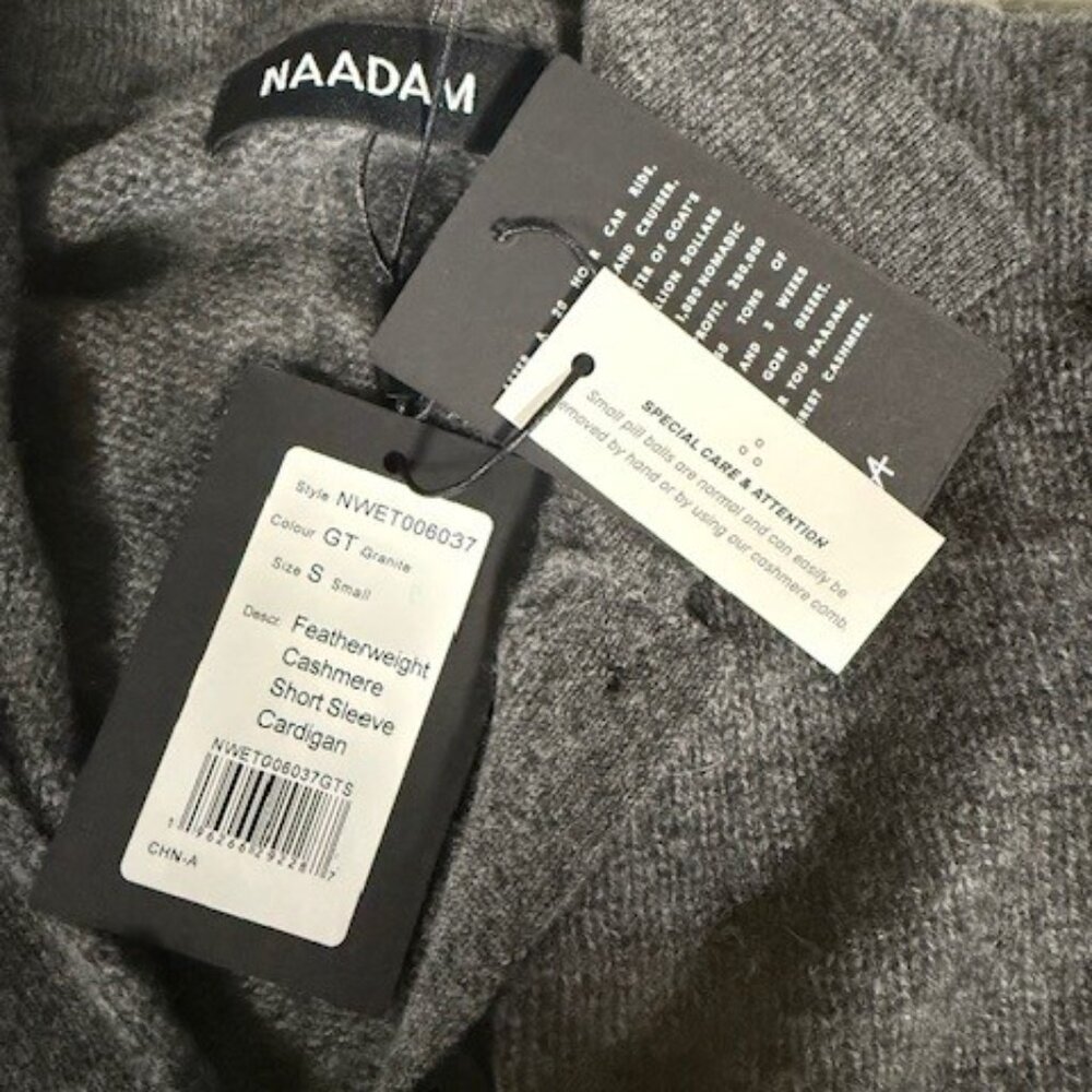 Naadam Short Sleeve Cardigan, Small, NWT - Picture 2 of 3